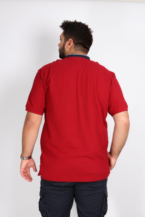 Μπλούζα Polo Ανδρική Pique Mao Plus Size - Κόκκινο