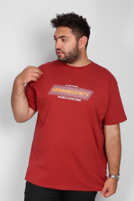 Ανδρική Μπλούζα T-Shirts Graphic Print - Μπορντό