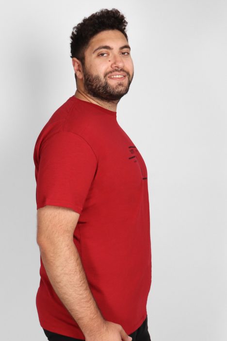 Μπλούζα Ανδρική Μακό T-Shirts Graphic Print - Κόκκινο