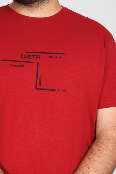 Μπλούζα Ανδρική Μακό T-Shirts Graphic Print - Κόκκινο