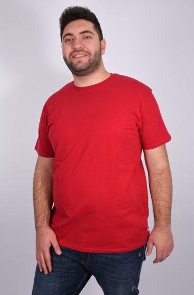 Μπλούζα μακό λαιμόκοψη   T-Shirt - Κόκκινο