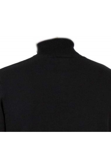 Βαμβακερή μπλούζα πλεκτή ζιβάγκο Roll Neck Knit - Μαύρο