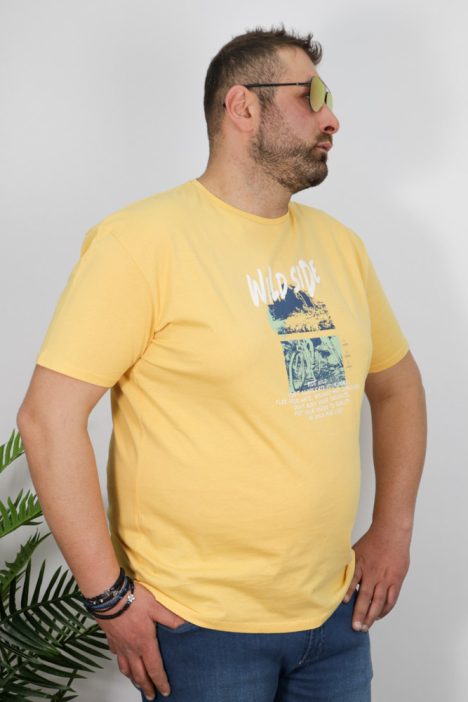 Ανδρική Μπλούζα Μακό T-Shirt - Κίτρινο