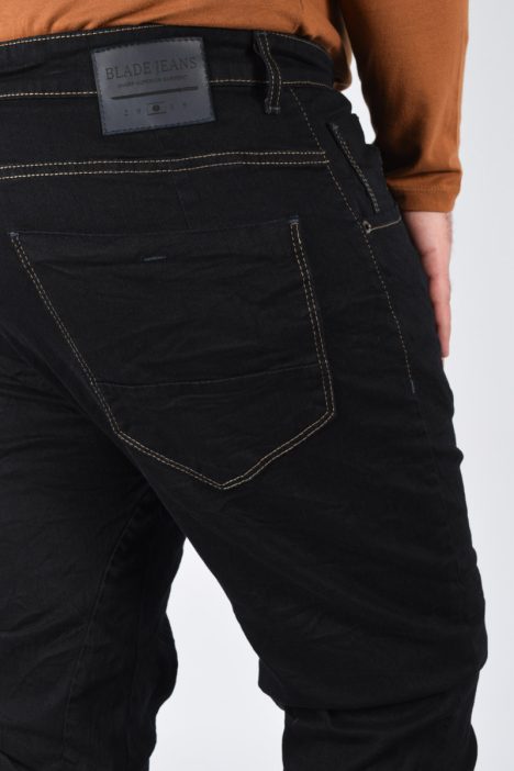 Jean  πεντάτσεπο παντελόνι με λάστιχο κάτω   Navy / Σκούρο Μπλε - ΣΚ. ΜΠΛΕ