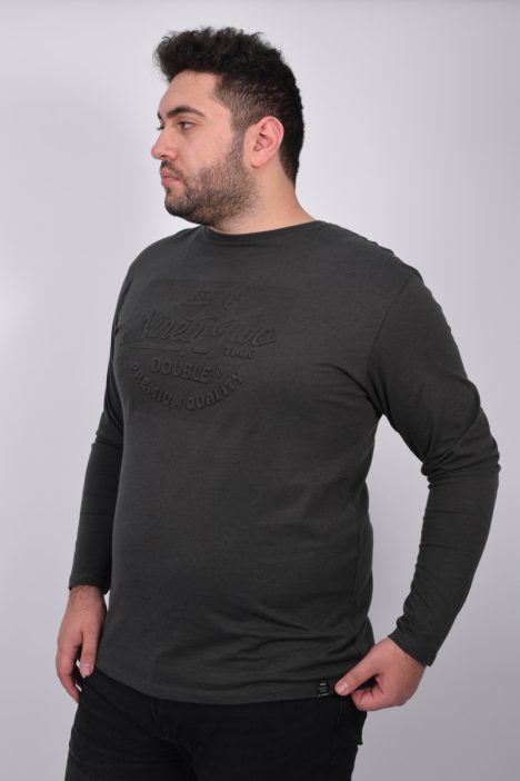 Ανδρική Μπλούζα με Στάμπα 3D - Σκ. Γκρι