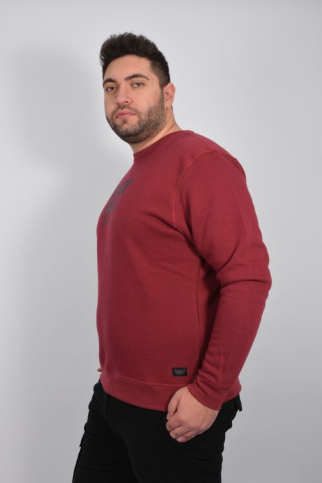 Μπλούζα φούτερ λαιμόκοψη με στάμπα λογότυπο Round Neck Sweatshirt Brick / Κεραμιδί - ΚΕΡΑΜΙΔΙ
