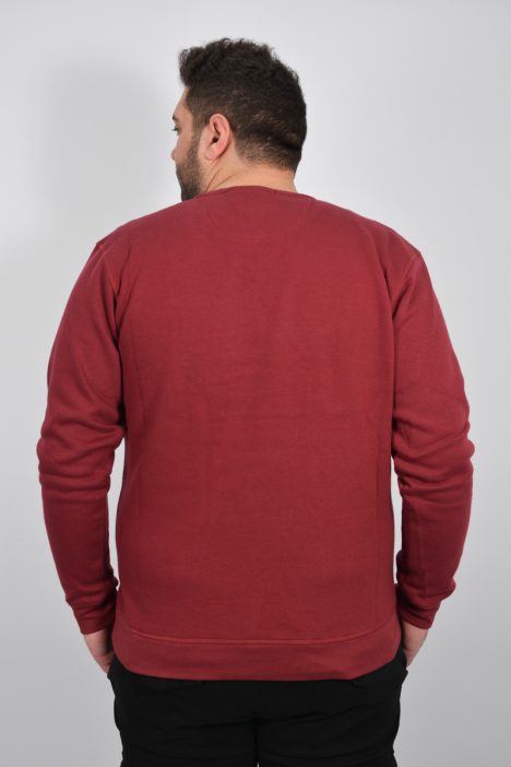 Μπλούζα φούτερ λαιμόκοψη με στάμπα λογότυπο Round Neck Sweatshirt Brick / Κεραμιδί - ΚΕΡΑΜΙΔΙ