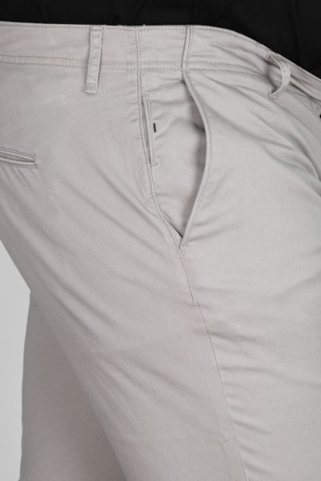 Ανδρικό Παντελόνι Casual Chinos Plus Size - Γκρι
