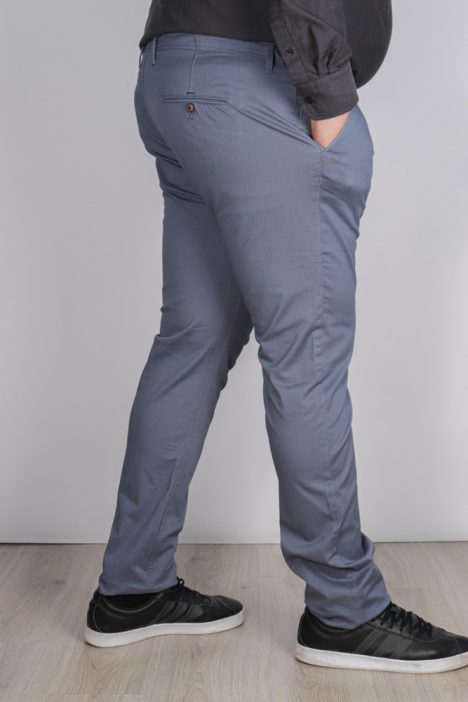 Ανδρικό Παντελόνι Casual Chinos Plus Size - Ίντιγκο