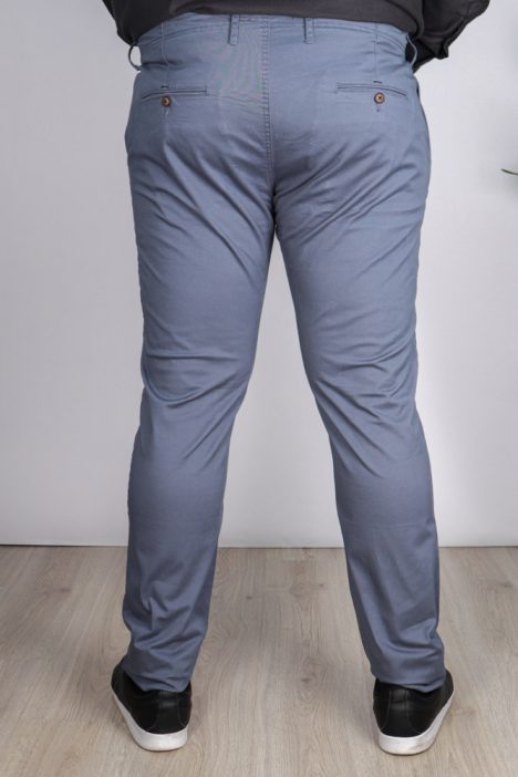 Ανδρικό Παντελόνι Casual Chinos Plus Size - Ίντιγκο