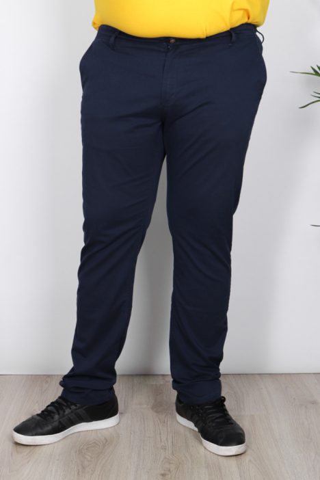 Ανδρικό Παντελόνι Casual Chinos Plus Size - Μπλε