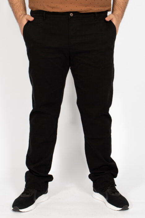 Ανδρικό Παντελόνι Chinos Plus Size - Μαύρο