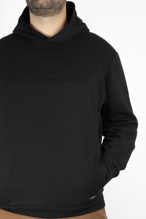 Ανδρική Μπλούζα Φούτερ 3D Μεγάλο Μέγεθος - Μαύρο