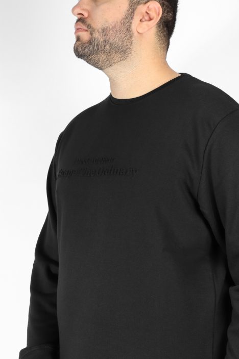 Ανδρική Μπλούζα Φούτερ 3D Μεγάλο Μέγεθος - Μαύρο