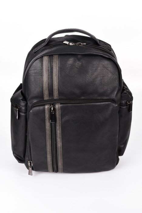 Backpack Δερματίνη Μαύρo - Μαύρο