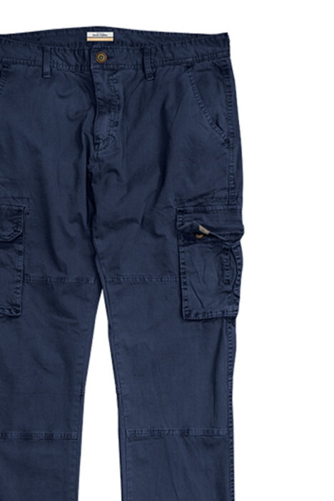 Ανδρικό Παντελόνι Chinos Cargo Plus Size - Μπλε