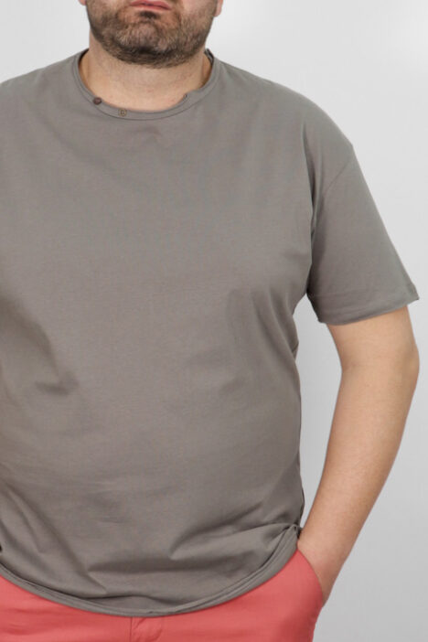 Ανδρική Μπλούζα Μακό T-Shirt - Γκρι