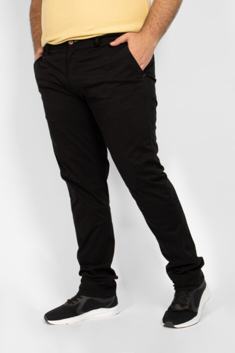 Ανδρικό Παντελόνι Casual Chinos Plus Size CP-240.A Double - Μαύρο