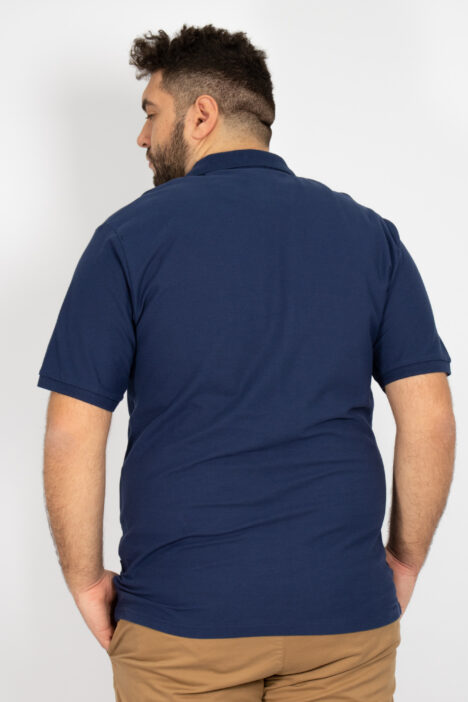 Ανδρική Μπλούζα Polo Plus Size - Ίντιγκο