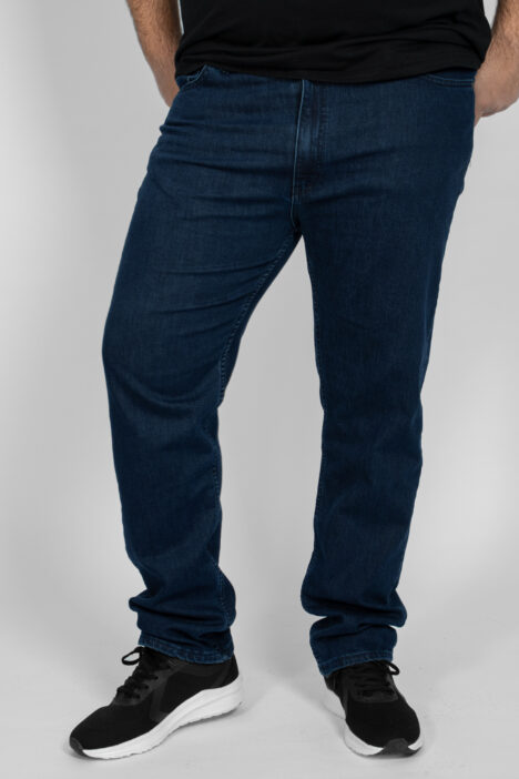Παντελόνι Πεντάτσεπο Τζιν Ανδρικό Σκούρο Plus Size MrXXL - Μπλε