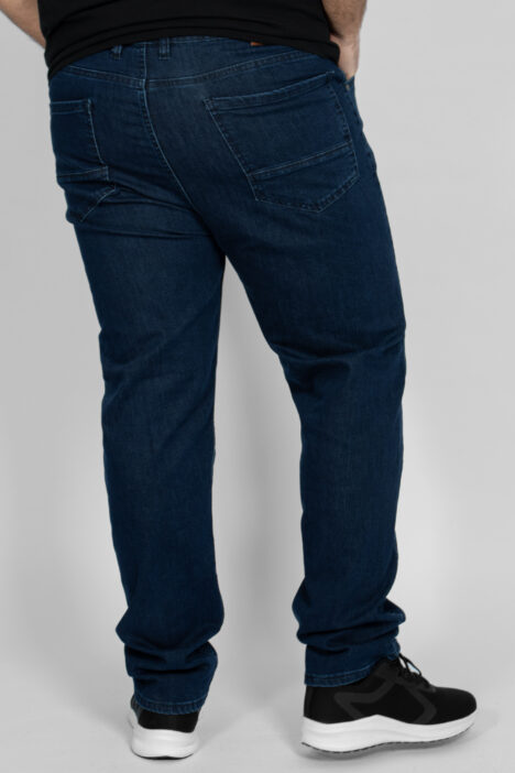 Παντελόνι Πεντάτσεπο Τζιν Ανδρικό Σκούρο Plus Size - Μπλε