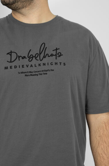 Ανδρική Μπλούζα T-shirt ''Medieval Knights'' Μεγάλο Μέγεθος - Γκρι