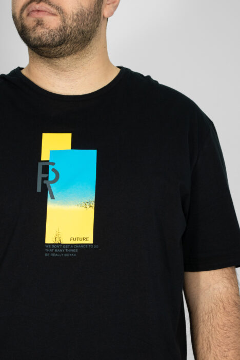 Ανδρική Μπλούζα T-shirt ''FUTURE'' Μεγάλο Μέγεθος - Μαύρο