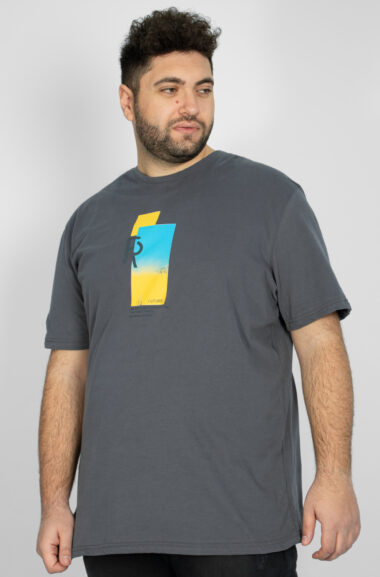 Ανδρική Μπλούζα T-shirt ''FUTURE'' Μεγάλο Μέγεθος - Γκρι