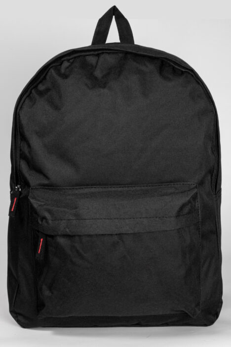 Backpack Υφασμάτινο με Φερμουάρ - Μαύρο
