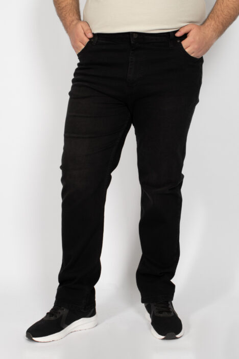 Ανδρικό Παντελόνι Τζιν Plus Size - Μαύρο