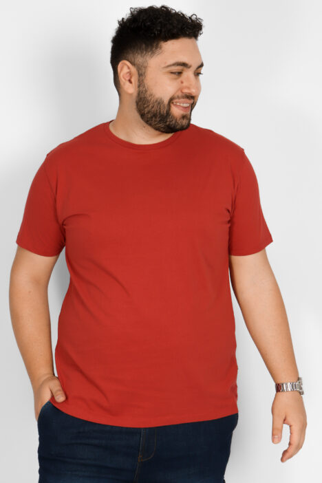 Βαμβακερή Μπλούζα Μακό Ανδρική - Κόκκινο