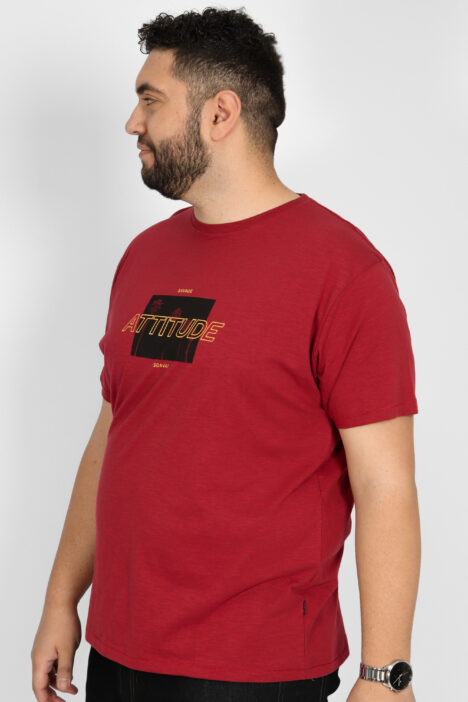Ανδρική Μπλούζα T-Shirts "ATTITUDE" - Μπορντό