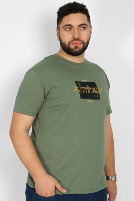 Ανδρική Μπλούζα T-Shirts "ATTITUDE" - Χακί