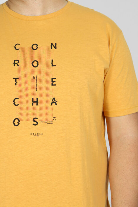Ανδρικό T-Shirts Μακό Plus Size TS-201 - Κίτρινο