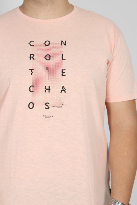 Ανδρικό T-Shirts Μακό Plus Size TS-201 - Ροζ