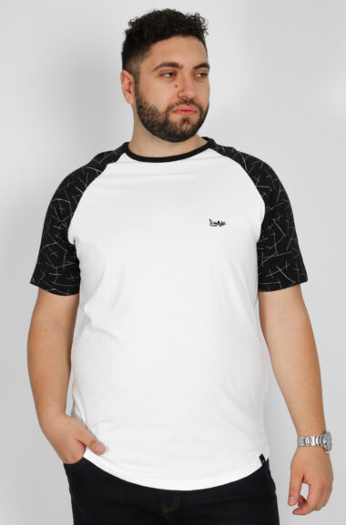 Ανδρική Μπλούζα Τ-shirt Δίχρωμη - Άσπρο