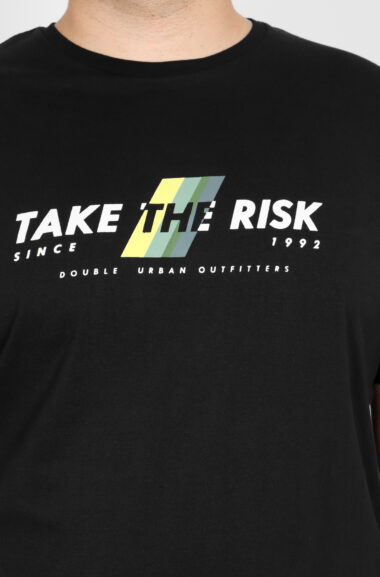 Ανδρικό T-Shirts Μακό "RISK" - Μαύρο