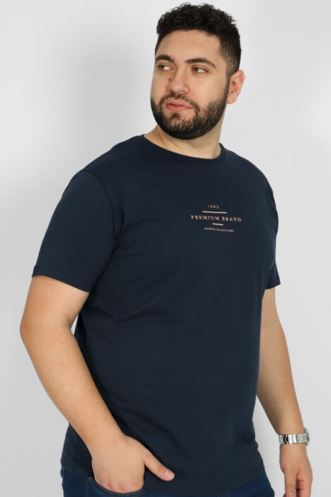 Ανδρικό T-Shirts Plus Size "PREMIUM" - Σκ. Μπλε