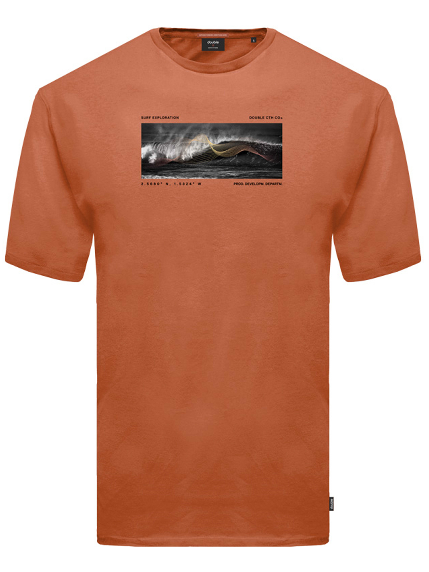 Ανδρική Μπλούζα T-Shirts Μακό Plus Size - Πορτοκαλί