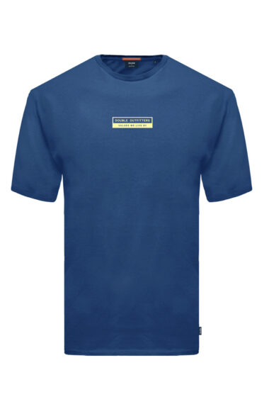 Ανδρική Μπλούζα Μακό Plus Size Τ-shirt - Ίντιγκο