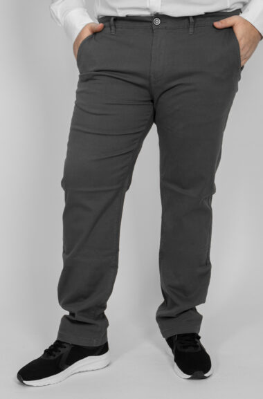 Ανδρικό Παντελόνι Chinos Plus Size - Γκρι