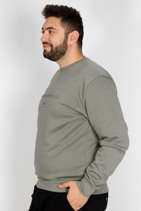 Μπλούζα Φούτερ Με Κουκούλα Και Στάμπα 3D Λογότυπο - Αν. Πράσινο