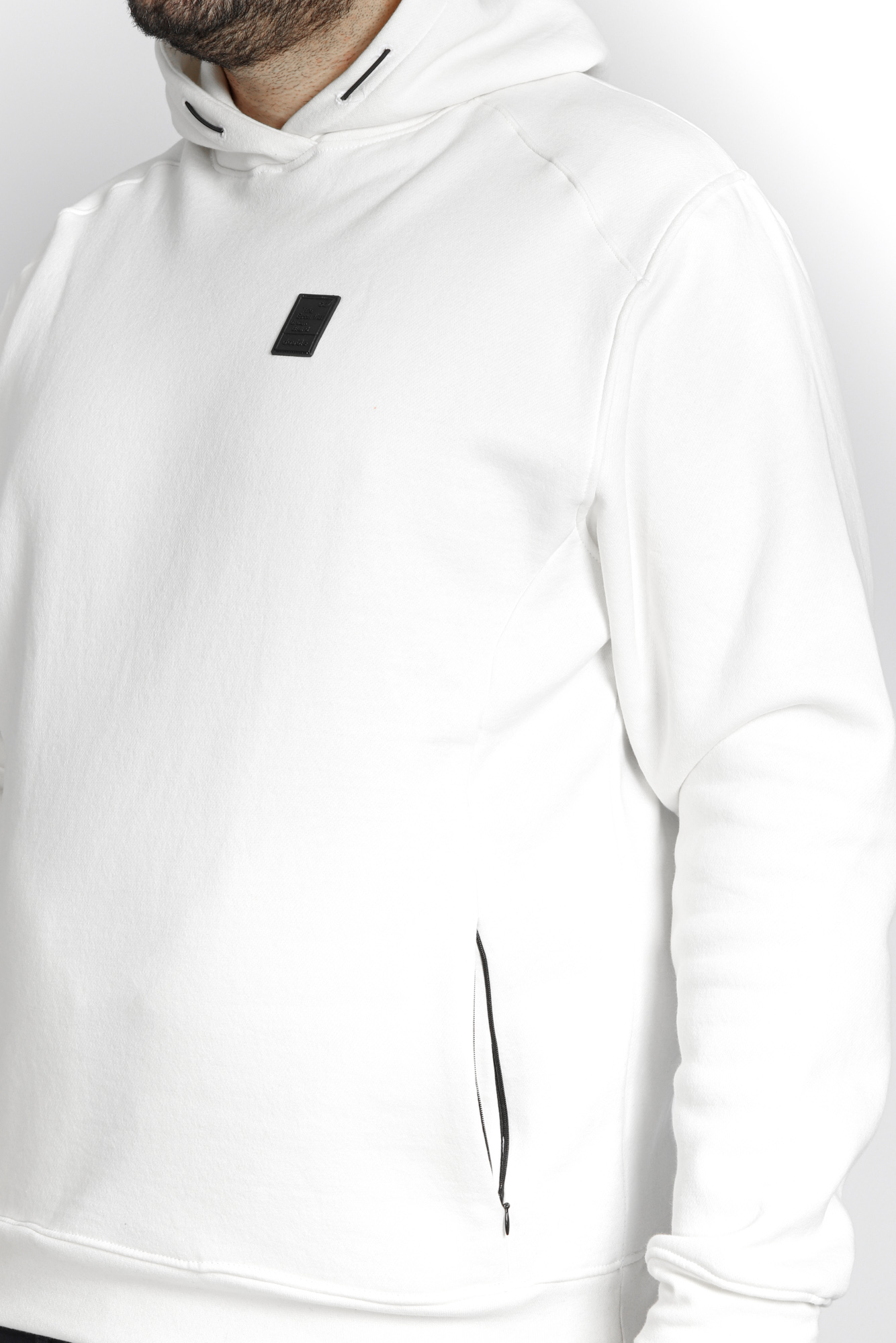 Φούτερ Ανδρική Μπλούζα Plus Size - Μαύρο