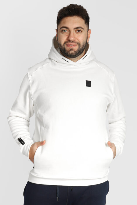 Φούτερ Ανδρική Μπλούζα Plus Size MTOP-83 - Άσπρο