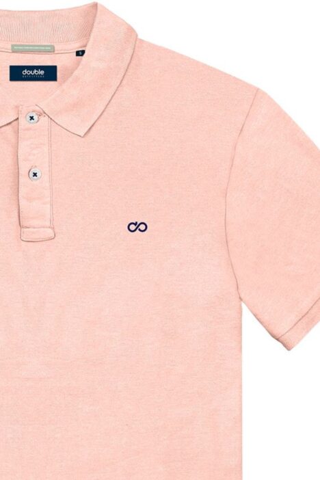 Μονόχρωμη Ανδρική Μπλούζα Polo Pique - Ροζ