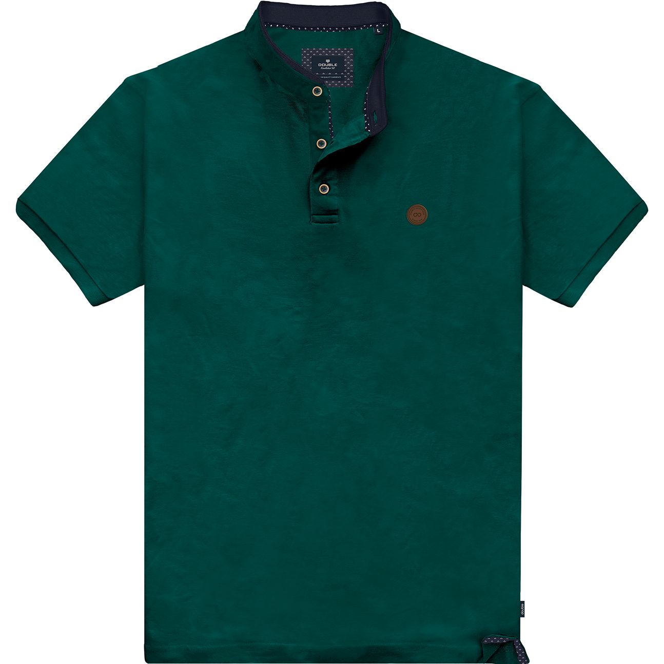 Ανδρική Mao Pique Polo Μπλούζα - Αν. Πράσινο