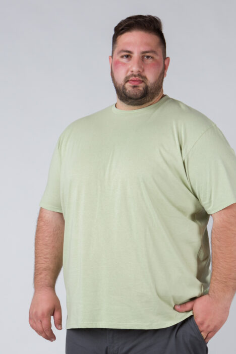 Μπλούζα Βαμβακερή  Μεγάλα Μεγέθη Double - Αν. Πράσινο