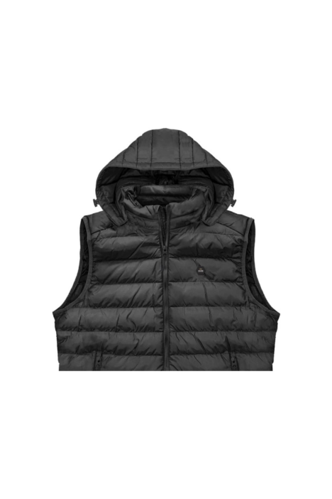 Αμάνικο Ανδρικό Jacket Puffer Plus Size - Μαύρο