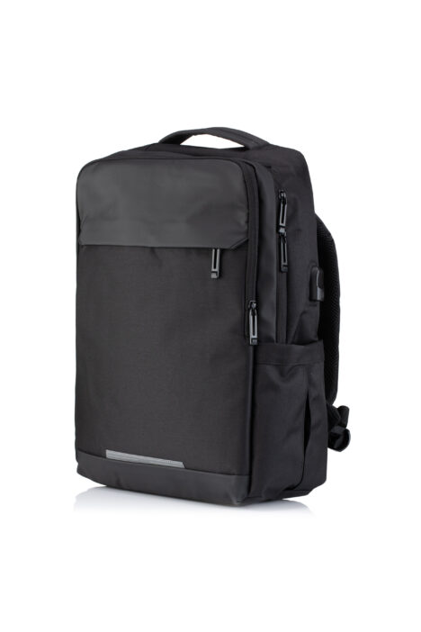 Backpack Υφασμάτινο Μονόχρωμο - Μαύρο