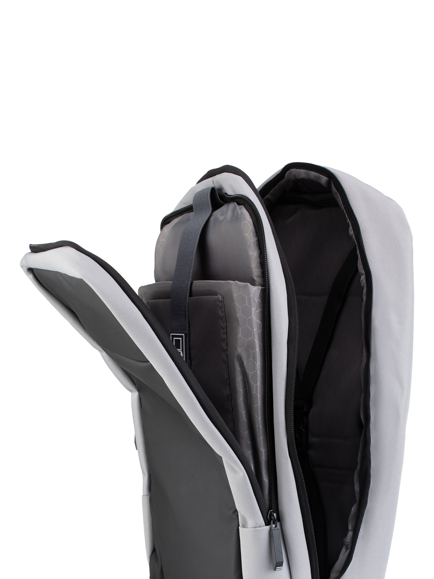 Backpack Ανδρικό Υφασμάτινο Δίχρωμο - Γκρι